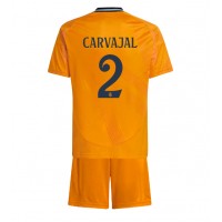 Real Madrid Daniel Carvajal #2 Bortedraktsett Barn 2024-25 Kortermet (+ Korte bukser)